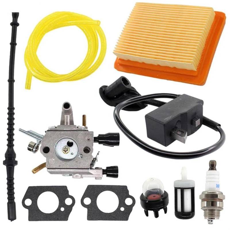 ErsatzVergaser Für Für FS120 FS200 FS250 FS250R FS300 FS350 Trimmer Freischneider Zündung Mit Spule 4134 400 Set Kit Vergaser Motor Vergaser von AJHJET