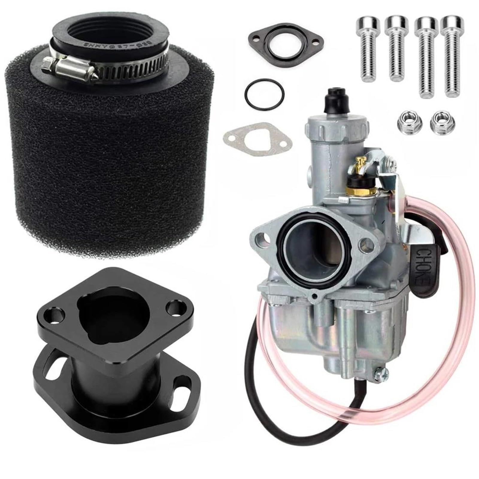 ErsatzVergaser Für Mikuni Für VM22 Für Predator 212cc Für GX200 196cc Für Mini Bike Go Kart Racing Vergaser Carb Mainfold Luftfilter Motor Vergaser(Black 2) von AJHJET