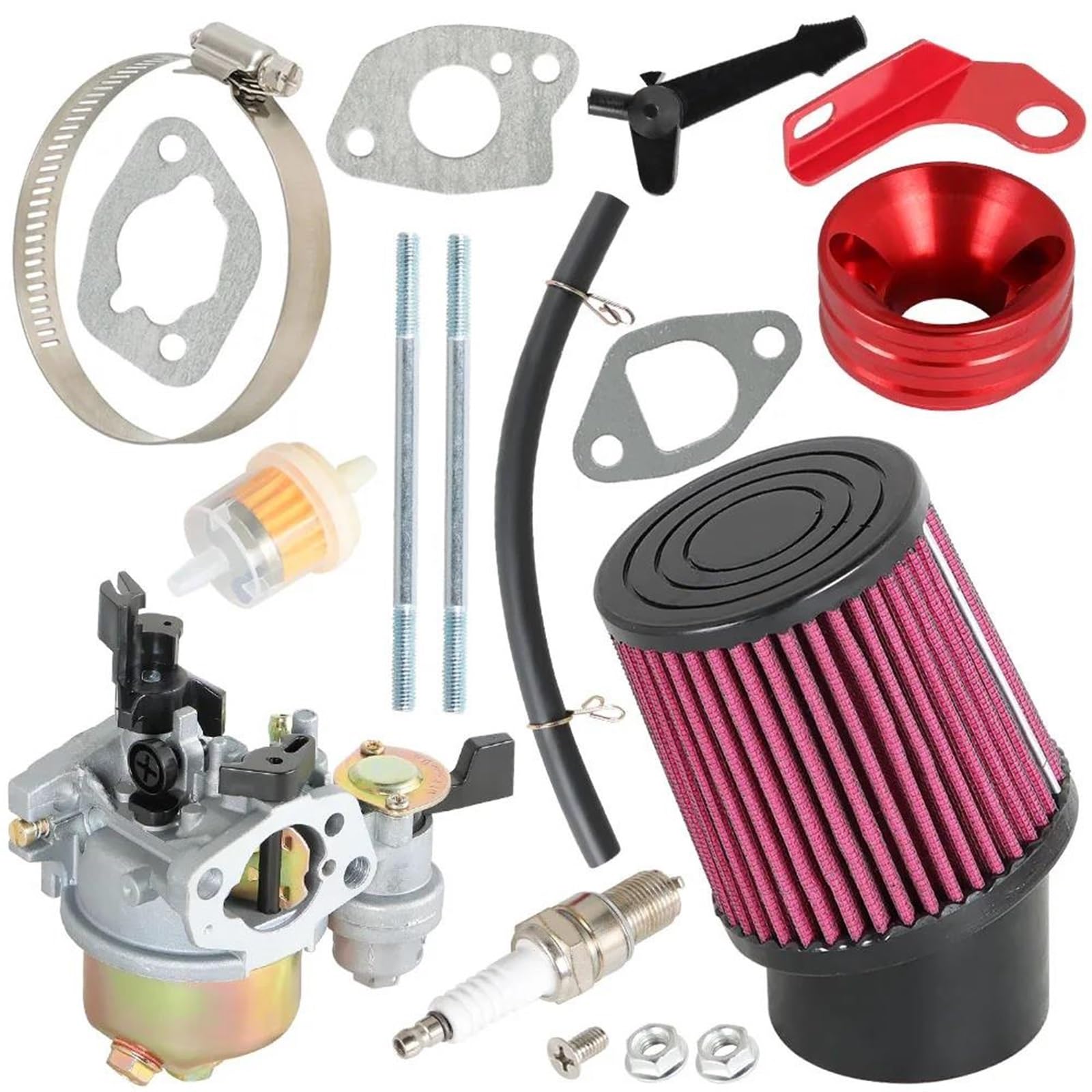 ErsatzVergaser Für Predator 212cc 6,5 Hp Luftfilter Adapter Intake Zündkerze Kit Vergaser Carb Motor Vergaser von AJHJET