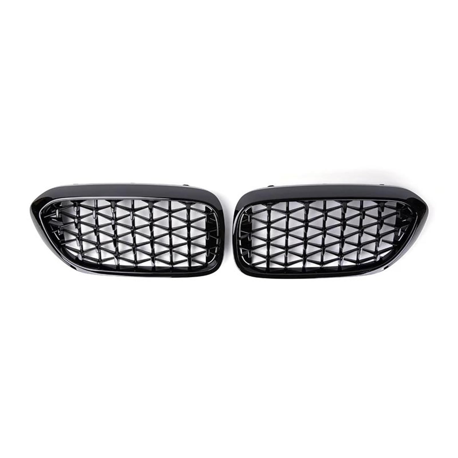 Front Kühlergrille Auto Frontgrill 1 Paar Für 5 Series G30 G38 2017 2018 2019 2020 Auto Vorderen Stoßfänger Nierengrill Grill Diamant Meteor Stil Auto Zubehör(Gloss Black) von AJHJET