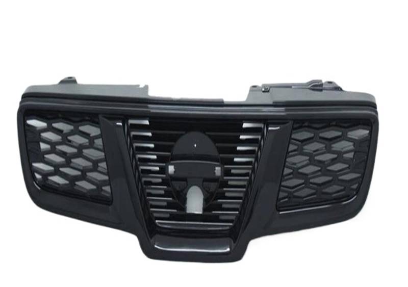 Front Kühlergrille Auto Frontgrill 1 STÜCK Hellschwarz Für Nissan Für Qashqai J10 2008-2009 2010 2011 2012 2013 Kühlergrillverkleidung Racing Grills Trim(with Hole) von AJHJET