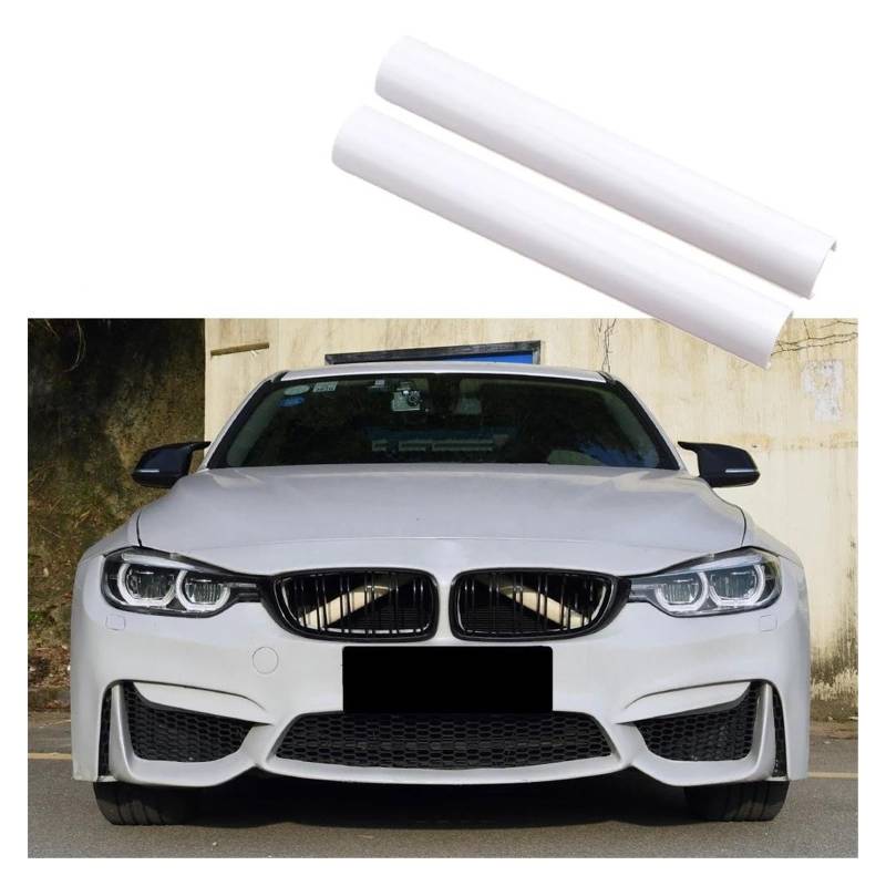 Front Kühlergrille Auto Frontgrill 2 Stück Für 1 2 3 4 Serie F30 F31 F34 F32 F35 F36 G20 G21 F20 F21 F22 Front Nierengitter V-Strebe Kühlergrill Zierleisten(2Pcs White) von AJHJET