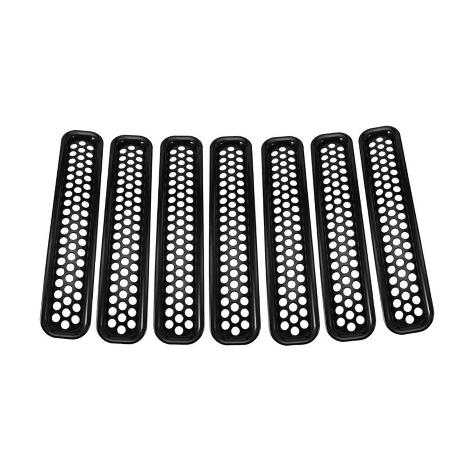 Front Kühlergrille Auto Frontgrill 7-teiliges Kühlergrill-Set Hohlschutzabdeckungen Für Den Kühlergrill Für Jeep Für Wrangler Für TJ 1997 1998 1999 2000 2001 2002 2003 2004 2005 2006 von AJHJET