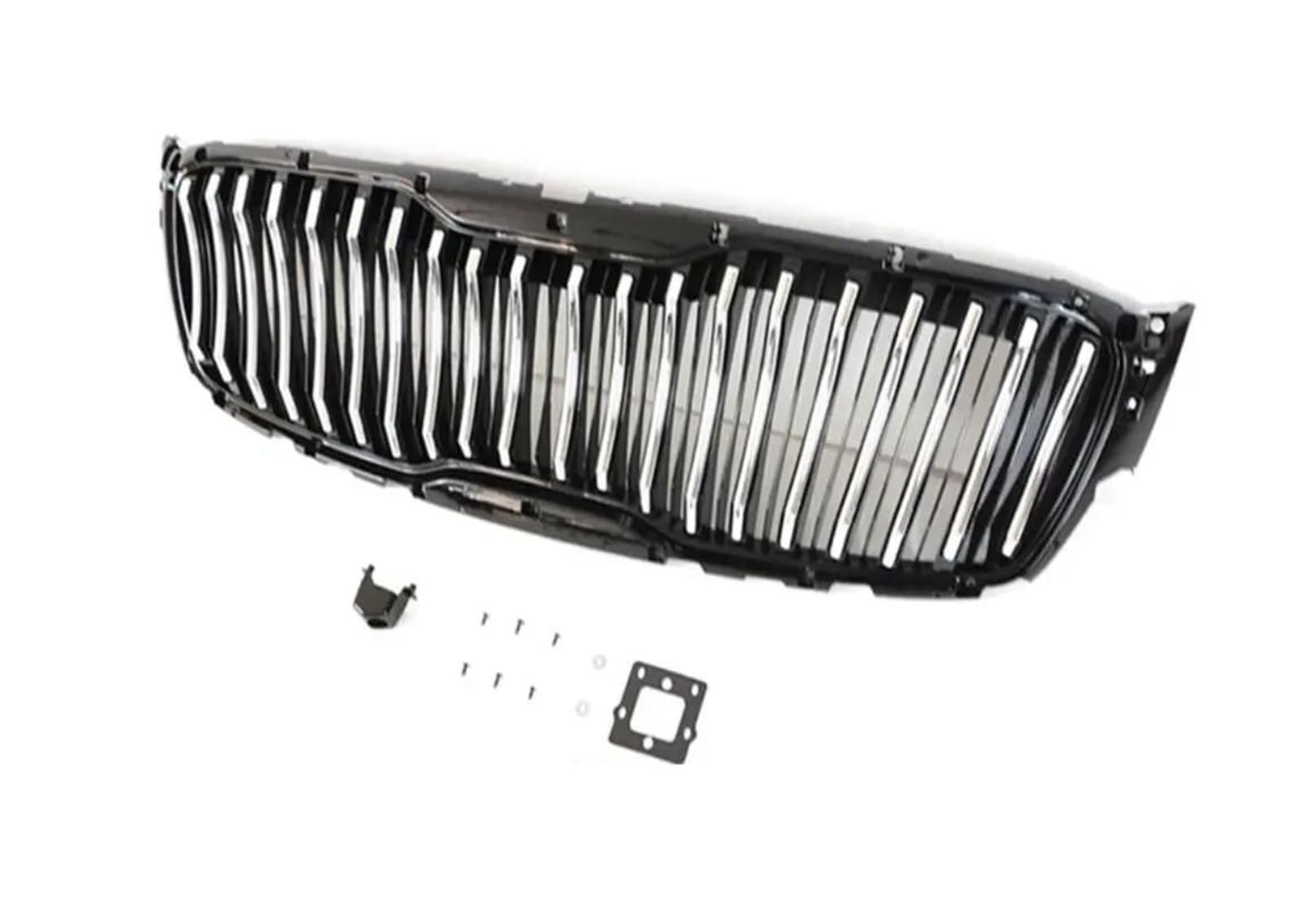 Front Kühlergrille Auto Frontgrill Auto-Styling-Kühlergrill Dekorieren Für Kia Für Sorento 2015 2016 2017 ABS Schwarz/galvanisiert Silber Frontgrill Kühlergrill Rahmenverkleidung(Silber) von AJHJET