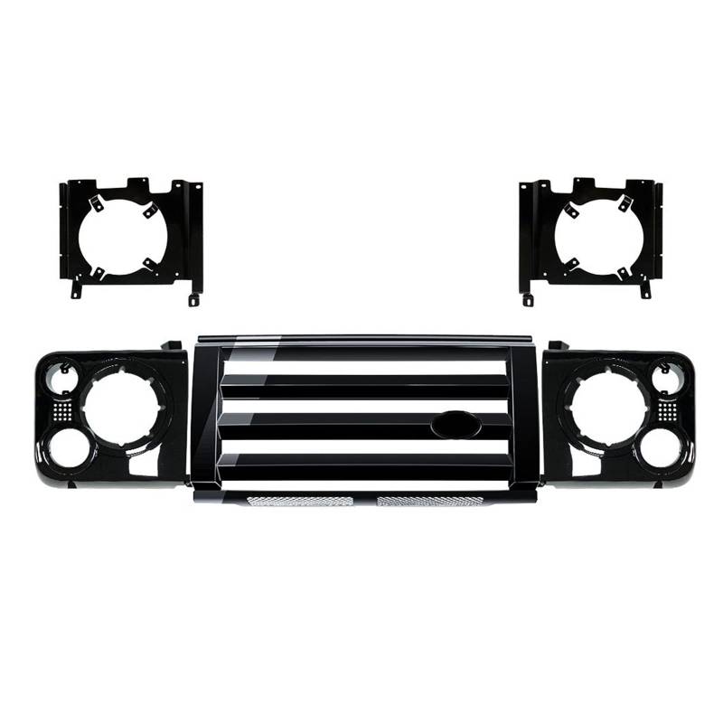 Front Kühlergrille Auto Frontgrill Autoteile Vorne Mitte Für Adventure Edition Style Kühlergrill Für Land Für Rover Für Defender Für SVX ABS Autozubehör(Schwarz) von AJHJET