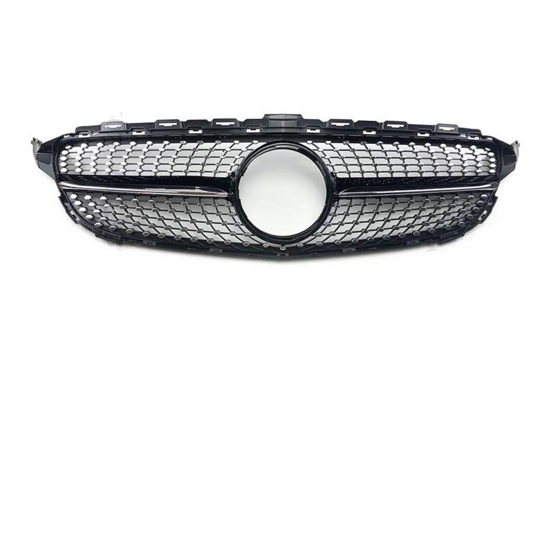 Front Kühlergrille Auto Frontgrill Diamant Stil Frontgrill Grill Für Benz W205 S205 C205 C 2014-2015 2016 2017 2018 2019 2020 2021 C180 C200 C260 C250 C300 Haube Mesh(14-18 Black) von AJHJET