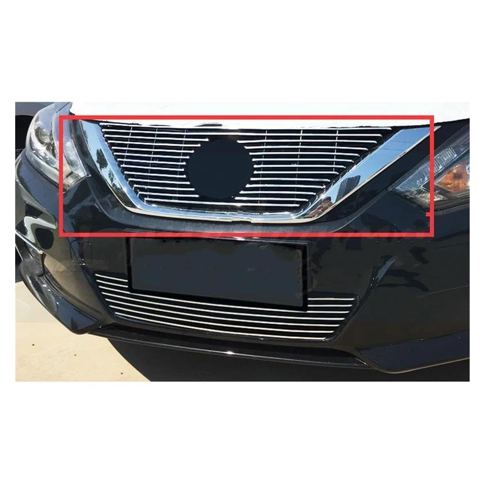 Front Kühlergrille Auto Frontgrill Front Lower Grill Grille Abdeckung Borte Metall Refit Racing Grill Waben Mesh Für Nissan Für Altima Für Teana 2016 2017 2018 Edelstahl(A) von AJHJET