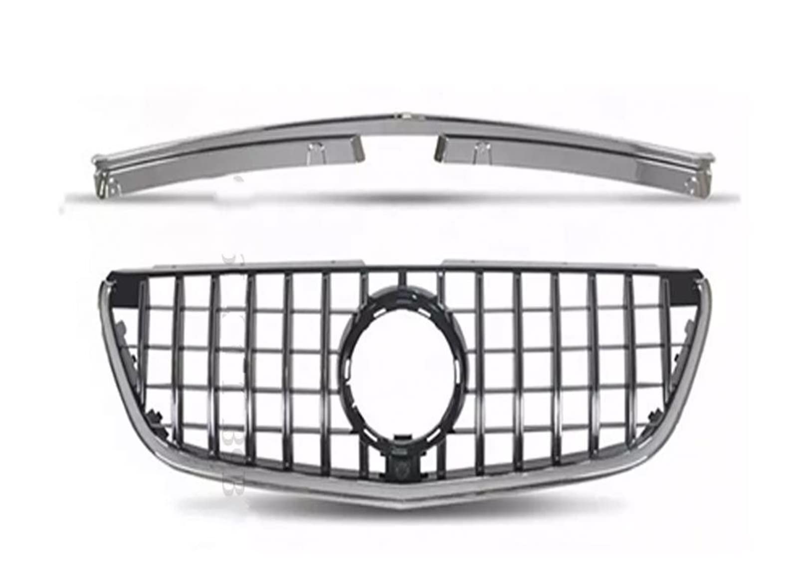 Front Kühlergrille Auto Frontgrill Fronteinlass Stoßstangengrill Racing Grill GT Diamond Facelift Für W447 Für Benz Für Vito 2015 2016 2017 2018 2019 Frontgrill(Silvery) von AJHJET