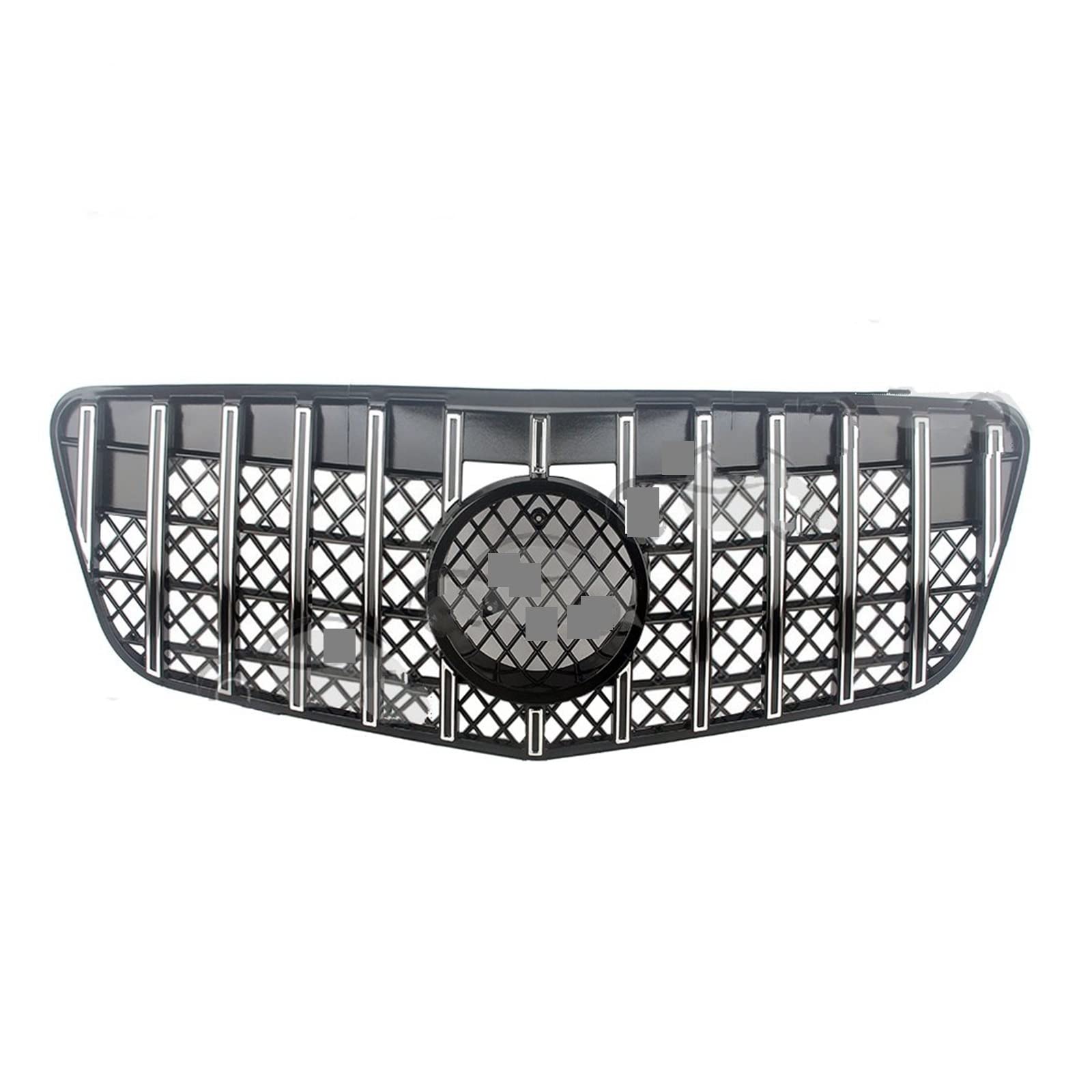 Front Kühlergrille Auto Frontgrill Frontgrill Für GTR-Stil Kühlergrill Stoßstange Für Benz E-Klasse W211 E200 E240 E320 2003 2004 2005 2006 2007 2008 2009 Frontgrill(07-09 Chrome-1) von AJHJET