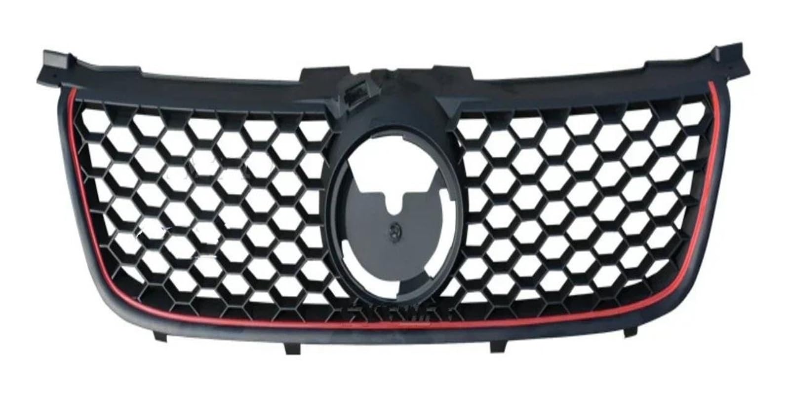 Front Kühlergrille Auto Frontgrill Frontgrill Honeycomb Racing Grill Für VW Für Bora Für GLI 2006 2007 2008 Auto Zubehör Body Kit Grill Carbon Faser(Black with Red) von AJHJET