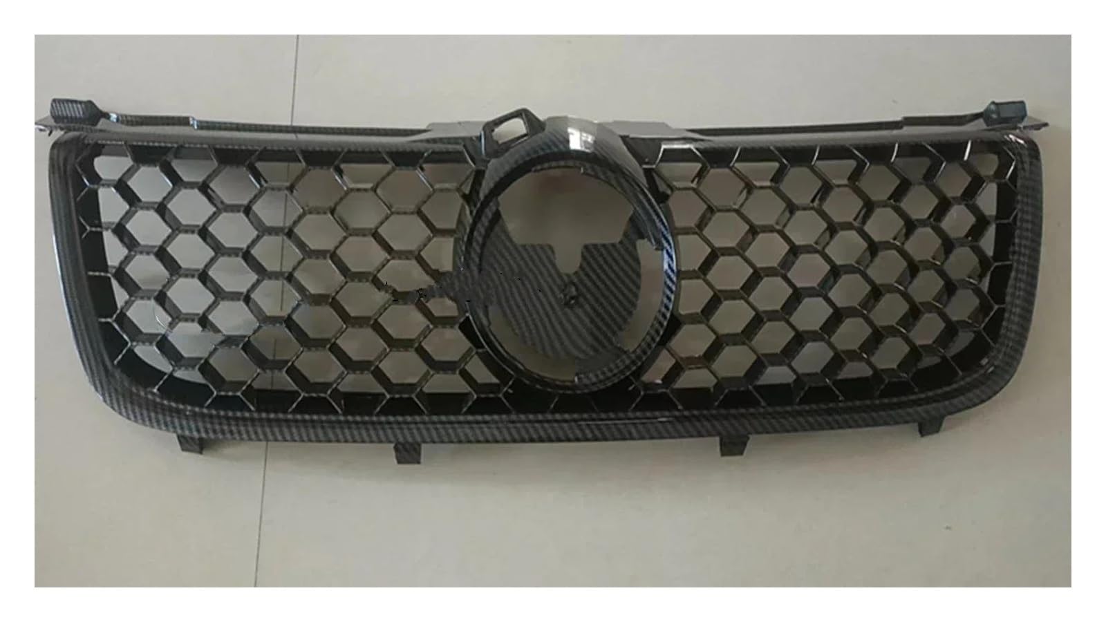 Front Kühlergrille Auto Frontgrill Frontgrill Honeycomb Racing Grill Für VW Für Bora Für GLI 2006 2007 2008 Auto Zubehör Body Kit Grill Carbon Faser(Carbon Look) von AJHJET