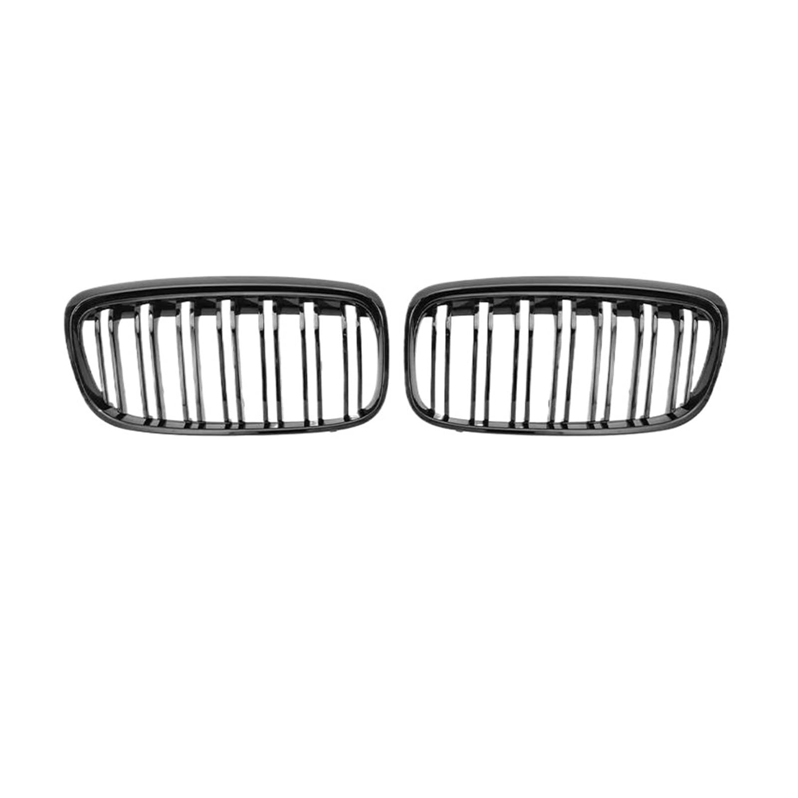 Front Kühlergrille Auto Frontgrill Für 2er F45 F46 2014-2015 2016 2017 2018 2019 2020 Schwarz Glänzend Nierengitter Auto Frontstoßstangengitter Renngrill(Dual Slat 14-18) von AJHJET