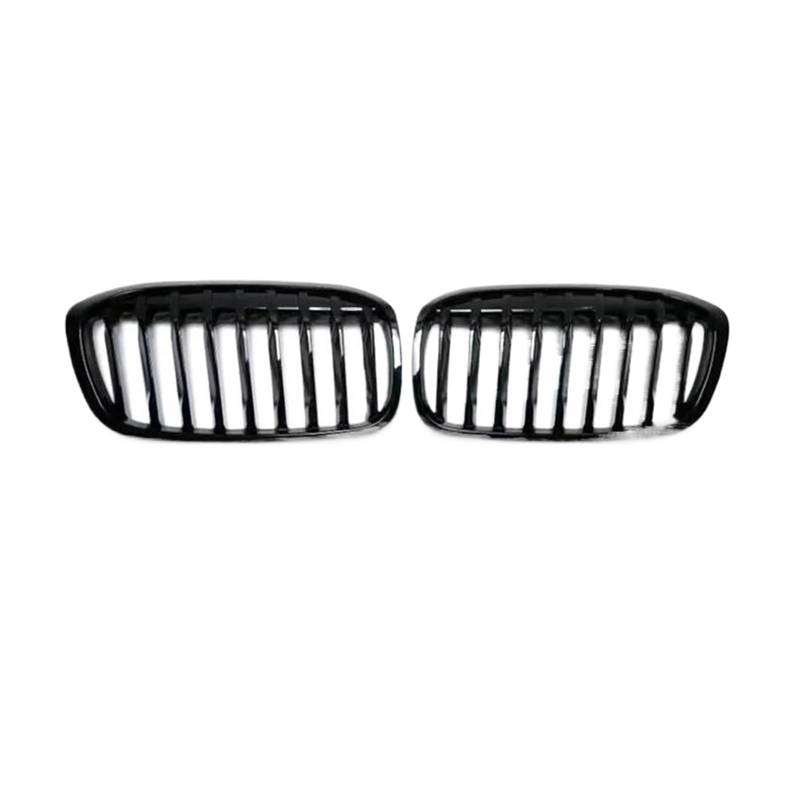 Front Kühlergrille Auto Frontgrill Für 2er F45 F46 2014-2015 2016 2017 2018 2019 2020 Schwarz Glänzend Nierengitter Auto Frontstoßstangengitter Renngrill(Single Slat 18-20) von AJHJET