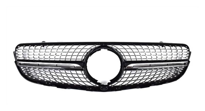 Front Kühlergrille Auto Frontgrill Für AMG Line Trim Für Benz Für GLC X253 C253 2015 2016 2017 2018 2019 Frontgrill Racing Stoßfänger Grill Einlass Mesh(Diamond Black) von AJHJET