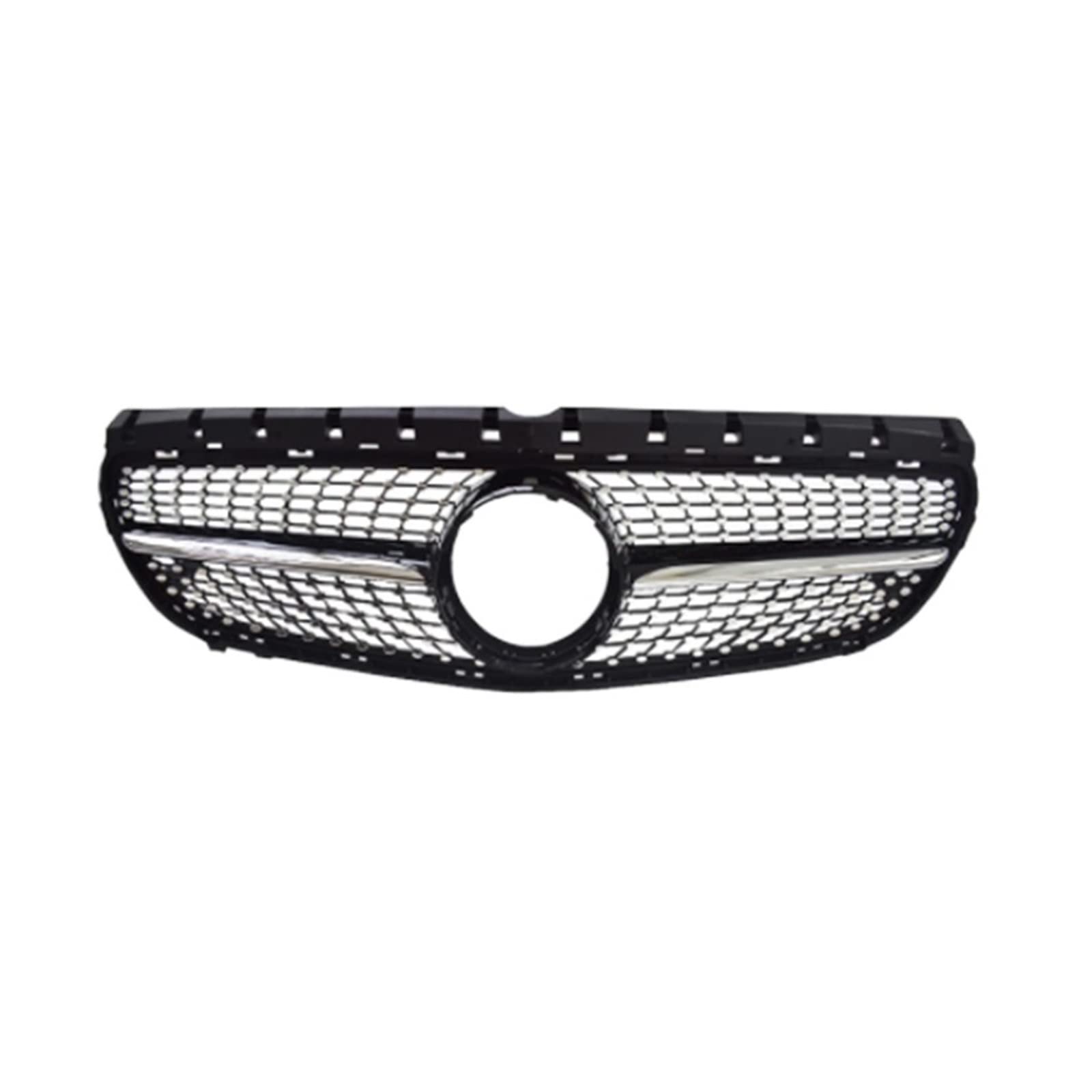 Front Kühlergrille Auto Frontgrill Für B-Klasse W246 2012 2013 2014 2015 2016 2017 2018 2019 B180 B200 B250 B220 Diamond GT Grille Schwarz Silber Frontstoßstangengrill(DAMIOND Black 15-19) von AJHJET