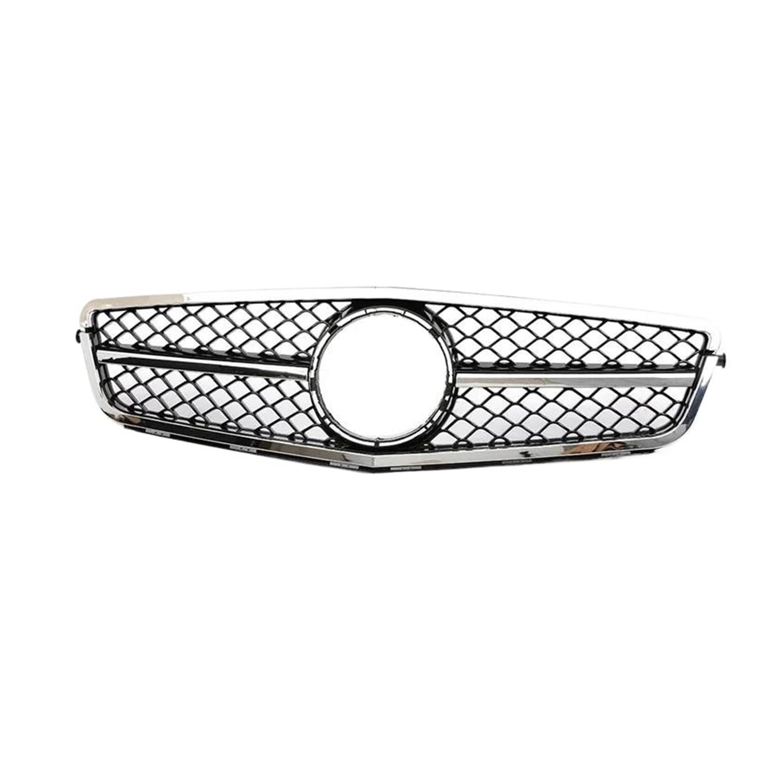 Front Kühlergrille Auto Frontgrill Für Benz C-Klasse W204 2008 2009 2010 2011 2012 2013 Für AMG Diamond Star Style Zubehör Frontstoßstangengrill Ansaugstutzen Unterer Kühlergrill(Chorme) von AJHJET