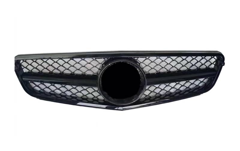 Front Kühlergrille Auto Frontgrill Für Benz C-Klasse W204 C180 C200 C300 C350 2008 2009 2010 2011 2012 2013 2014 Für AMG C63 Style Racing Car Front Upper Grille Grill(Bright Black) von AJHJET