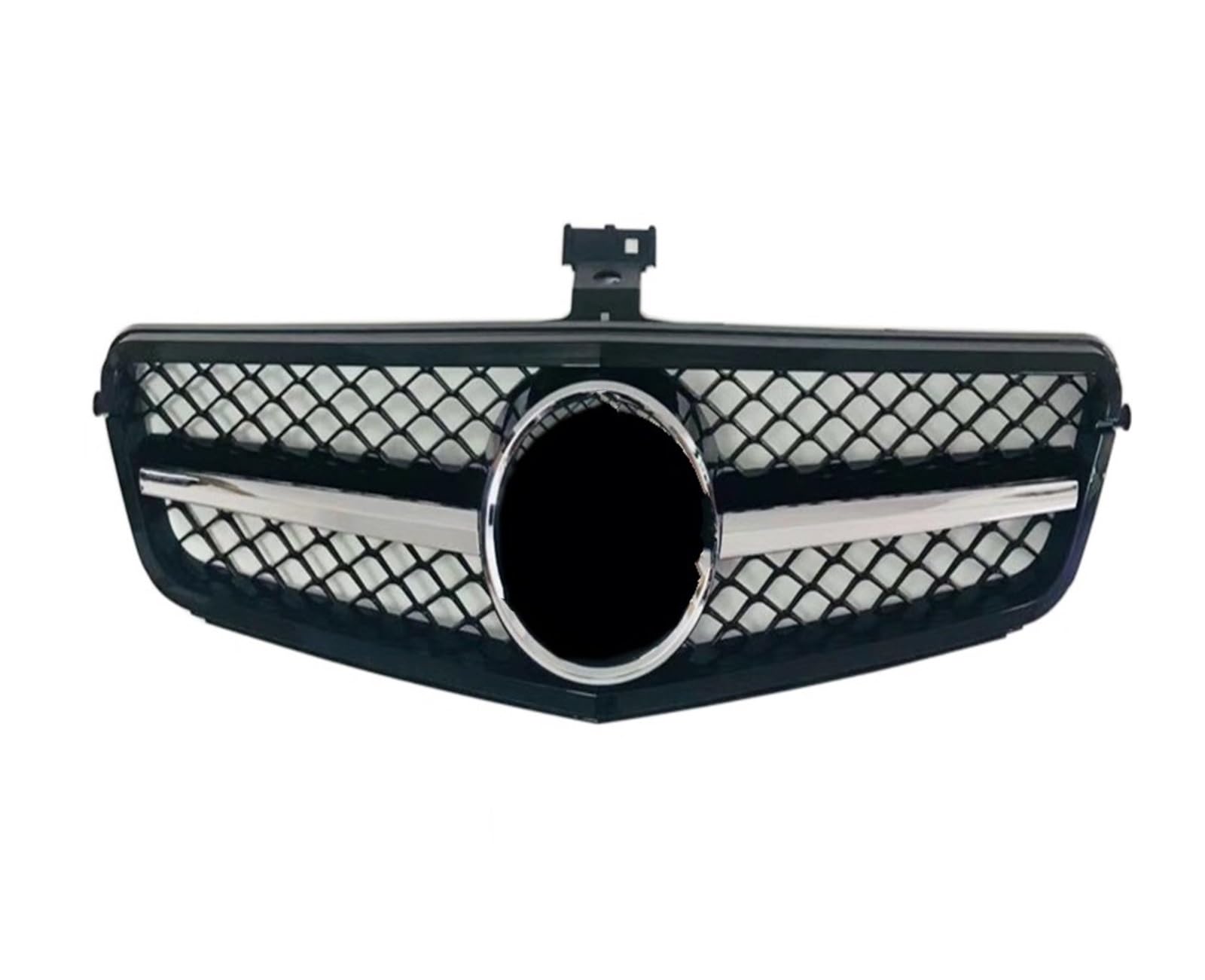 Front Kühlergrille Auto Frontgrill Für Benz C-Klasse W204 C180 C200 C300 C350 2008 2009 2010 2011 2012 2013 2014 Für AMG C63 Style Racing Car Front Upper Grille Grill(Intermediate Silver) von AJHJET