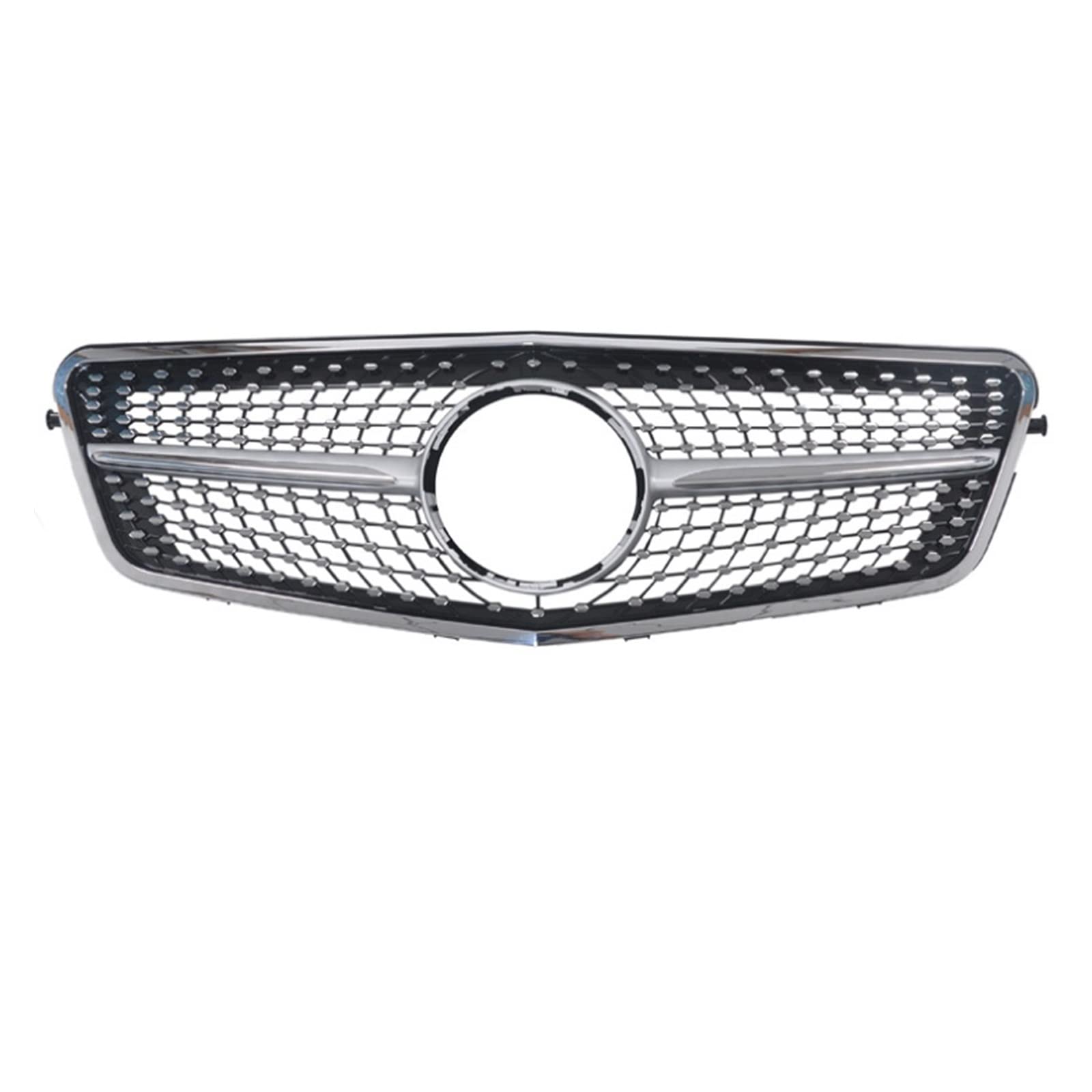 Front Kühlergrille Auto Frontgrill Für Benz E-Klasse W212 S212 2009 2010 2011 2012 2013 2014 2015 2016 Kühlergrill Mitte Net Grills Montage Rahmen Abdeckung Decor Teile(2009-2012 Silver A) von AJHJET