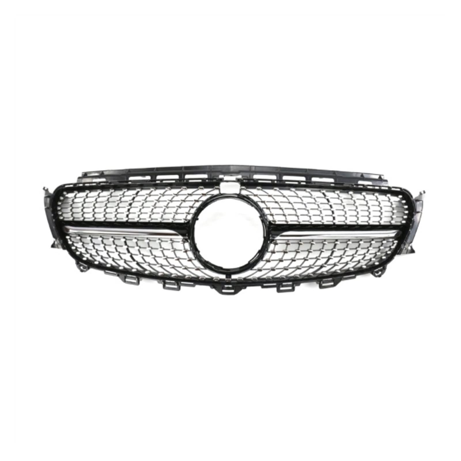 Front Kühlergrille Auto Frontgrill Für Benz E Klasse W213 2016 2017 2018 2019 2020 Front Stoßstange Grille Sport Racing Grill Mit Kamera GT Diamant(Dia Black with Hole) von AJHJET