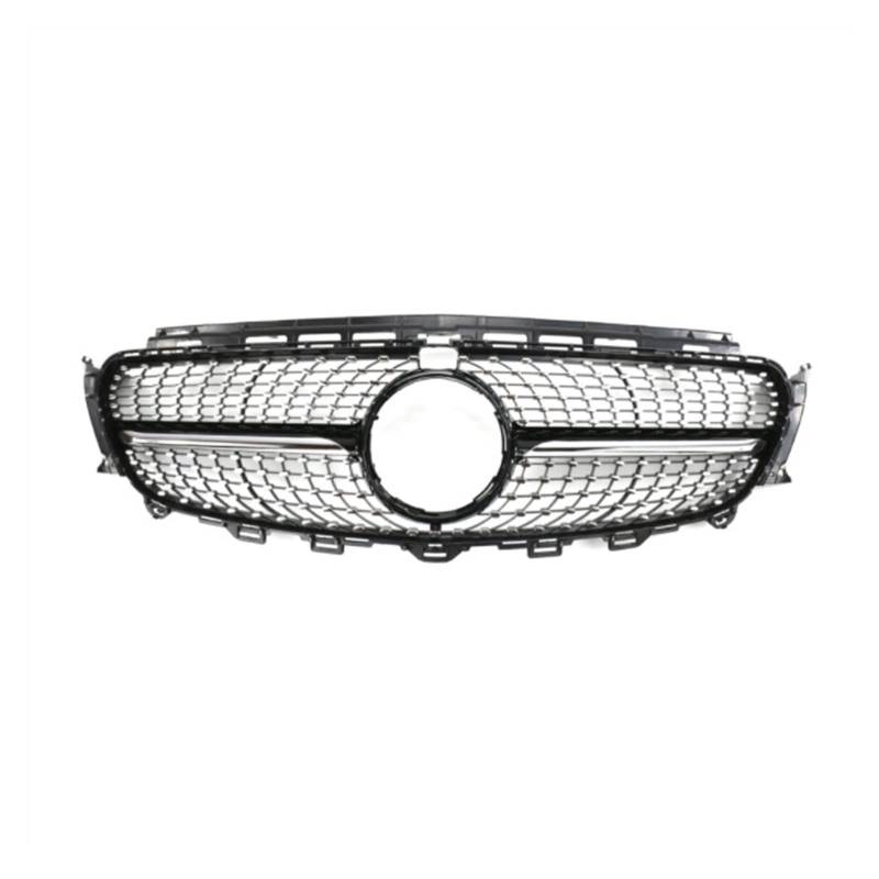 Front Kühlergrille Auto Frontgrill Für Benz E Klasse W213 2016 2017 2018 2019 2020 Front Stoßstange Grille Sport Racing Grill Mit Kamera GT Diamant(Dia Black with Hole) von AJHJET