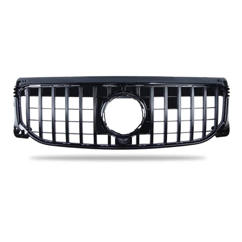 Front Kühlergrille Auto Frontgrill Für Benz Für GLB-Klasse X247 2019-2020 2021 2022 2023 Autozubehör Kühlergrill Mittelnetz Grills Montage Rahmenabdeckung Außenteile(Schwarz) von AJHJET