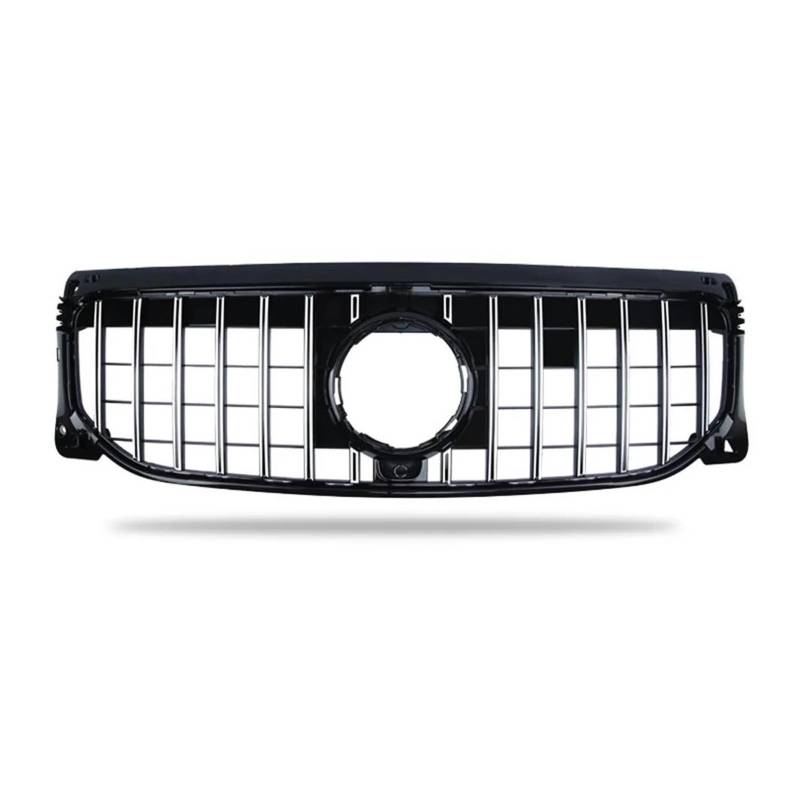 Front Kühlergrille Auto Frontgrill Für Benz Für GLB-Klasse X247 2019-2020 2021 2022 2023 Autozubehör Kühlergrill Mittelnetz Grills Montage Rahmenabdeckung Außenteile(Silber) von AJHJET