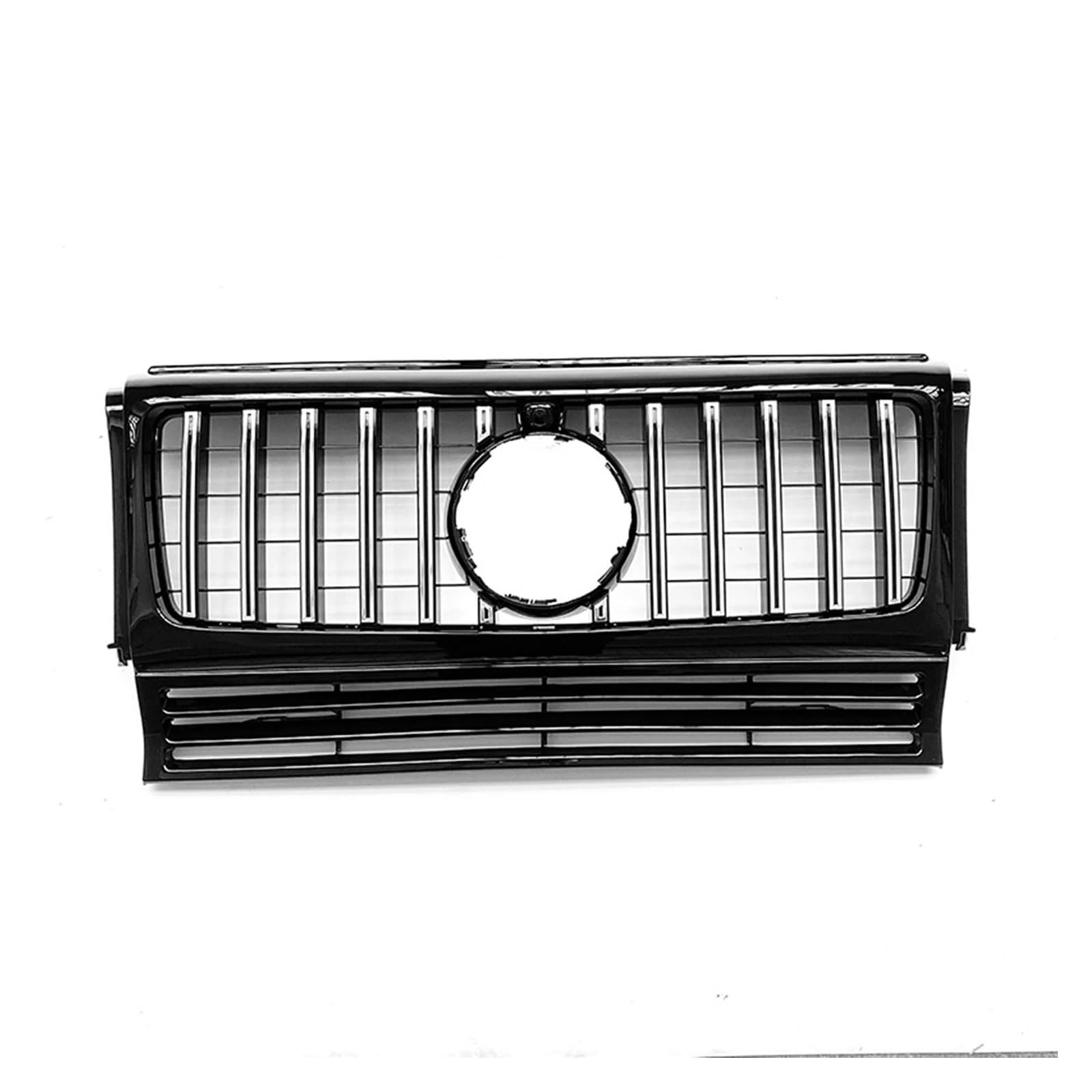 Front Kühlergrille Auto Frontgrill Für Benz G-Klasse W463 G500 G550 G63 G65 G55 Für AMG 1990–2012 2013 2014 2015 2016 2017 2018 Frontgrill Oberer Stoßfänger Haubengitter Grill(Silber) von AJHJET