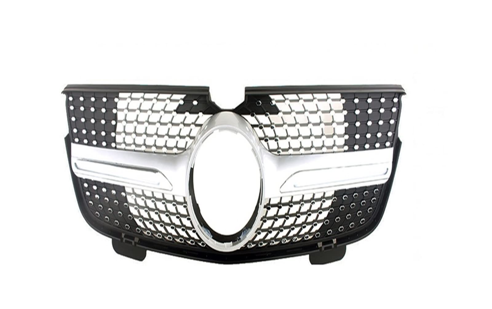 Front Kühlergrille Auto Frontgrill Für Benz GL-Klasse X164 2007 2008 2009 2010 2011 2012 Auto Vorderen Stoßfänger Racing Grill Billet Grille Abdeckung(2007-2009 Two Fins-4) von AJHJET