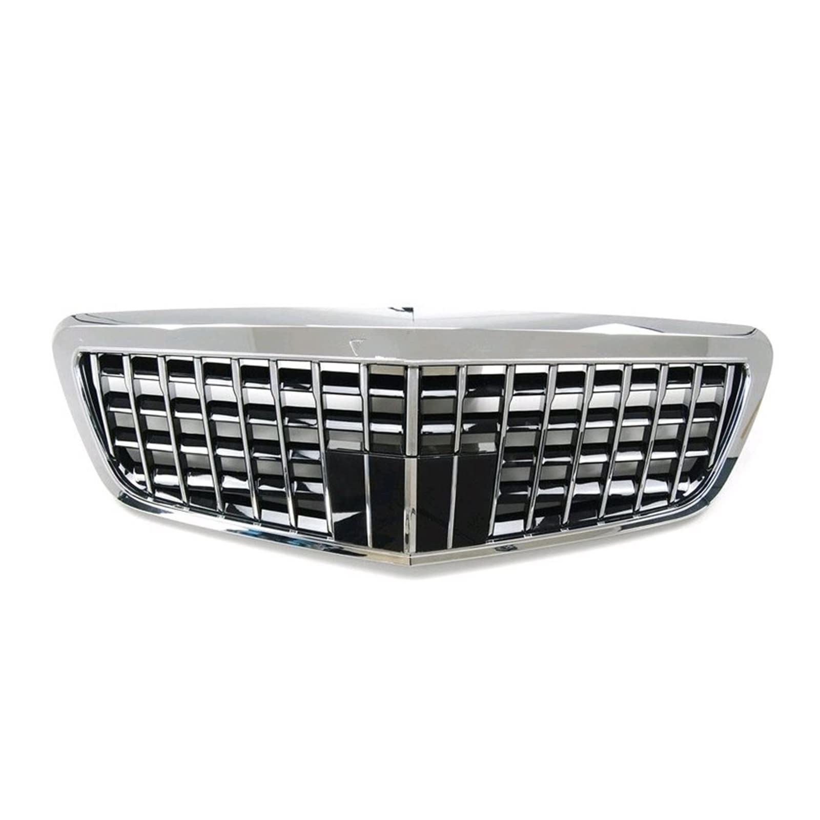 Front Kühlergrille Auto Frontgrill Für Benz S-Klasse W221 S350 S400L S500L S600L 2009 2010 2011 2012 2013 Front-Kühlergrill Silber Ersetzen Für Maybach Look Grill Außenteil(Silber) von AJHJET