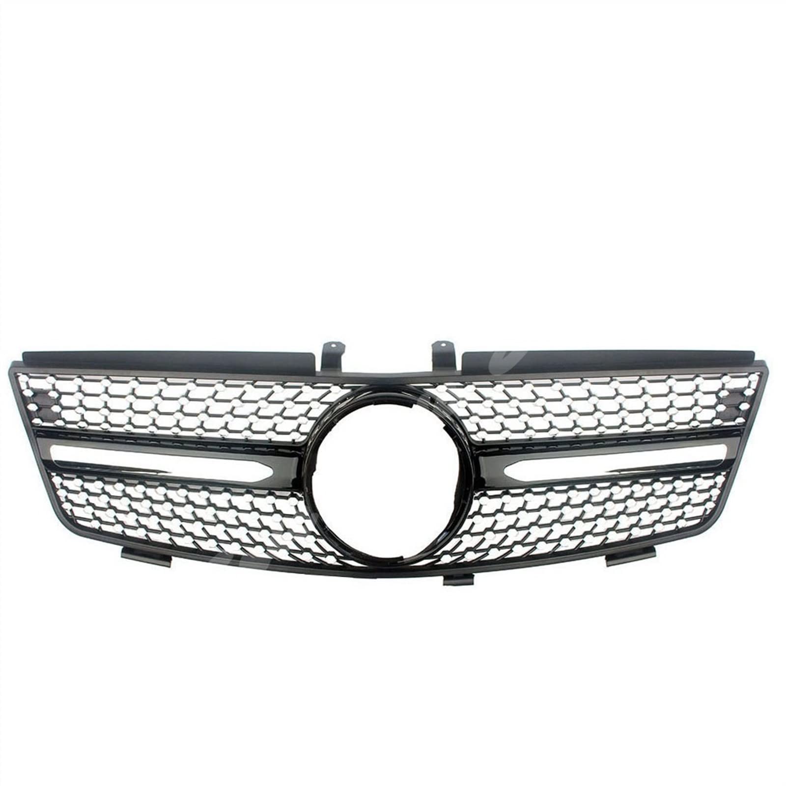 Front Kühlergrille Auto Frontgrill Für Benz W164 ML-Klasse ML280 ML320 ML350 ML420 ML500 2005 2006 2007 2008 2009 2010 2011 Auto Vorne Racing Oberen Stoßfänger Gitter(Black,A_2006-2008) von AJHJET