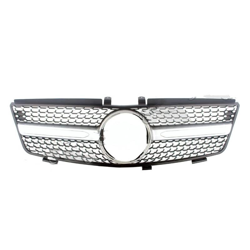 Front Kühlergrille Auto Frontgrill Für Benz W164 ML-Klasse ML280 ML320 ML350 ML420 ML500 2005 2006 2007 2008 Vorne Racing Billet Stoßfänger Grille Obere Abdeckung(Silber) von AJHJET