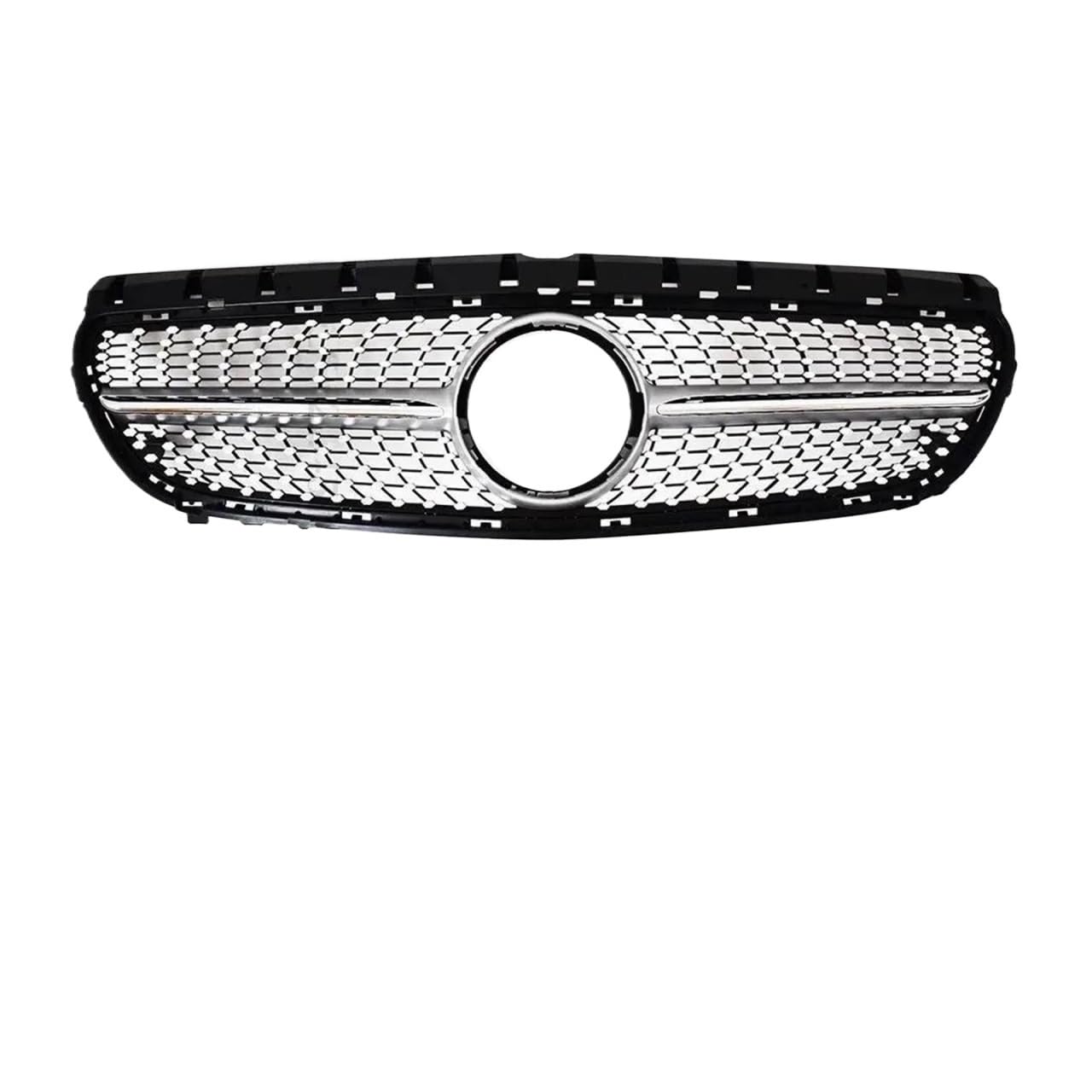 Front Kühlergrille Auto Frontgrill Für Benz W246 B-Klasse 2012–2013 2014 2015 2016 2017 2018 2019 Außenteil Mittelverkleidung Fronteinlassgitter Rennhaubengrill Refit-Teil(15-19 Diamond Silver) von AJHJET