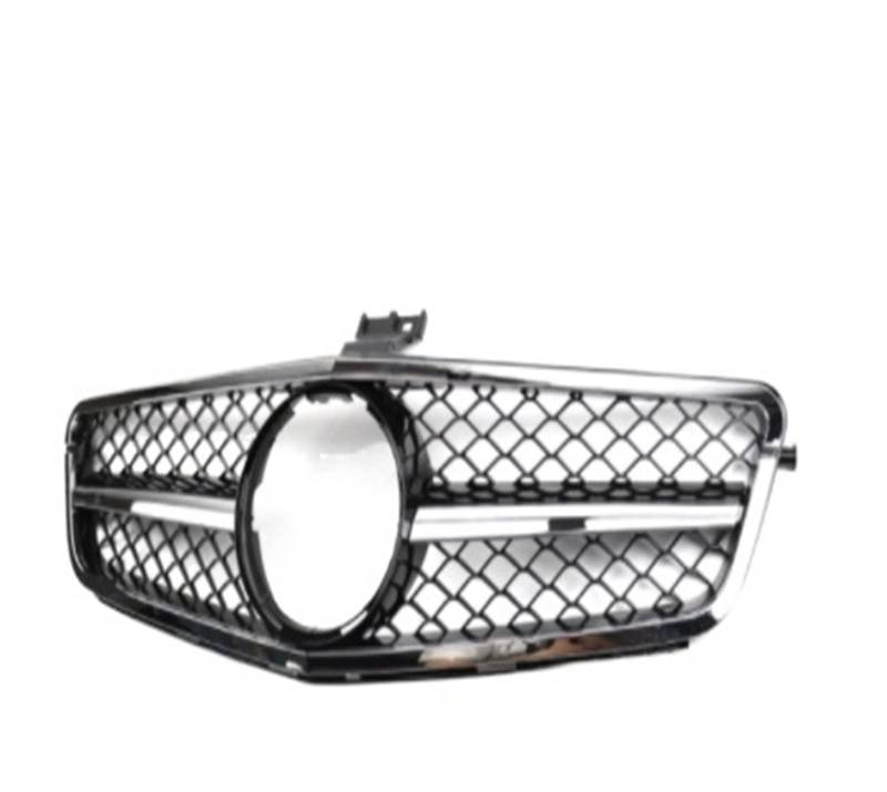 Front Kühlergrille Auto Frontgrill Für C-Klasse W204 C63 1-Fin Frontgrill Racing Grills 2008 2009 2010 2011 2012 2013 2014 C300 C350 C180 C200 Kühlergrill(All Chrome) von AJHJET