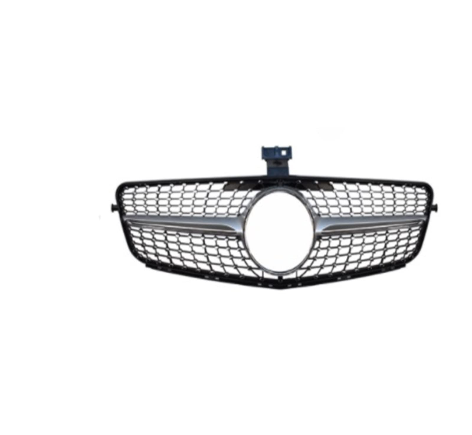 Front Kühlergrille Auto Frontgrill Für C-Klasse W204 C63 1-Fin Frontgrill Racing Grills 2008 2009 2010 2011 2012 2013 2014 C300 C350 C180 C200 Kühlergrill(Diamond Silver) von AJHJET