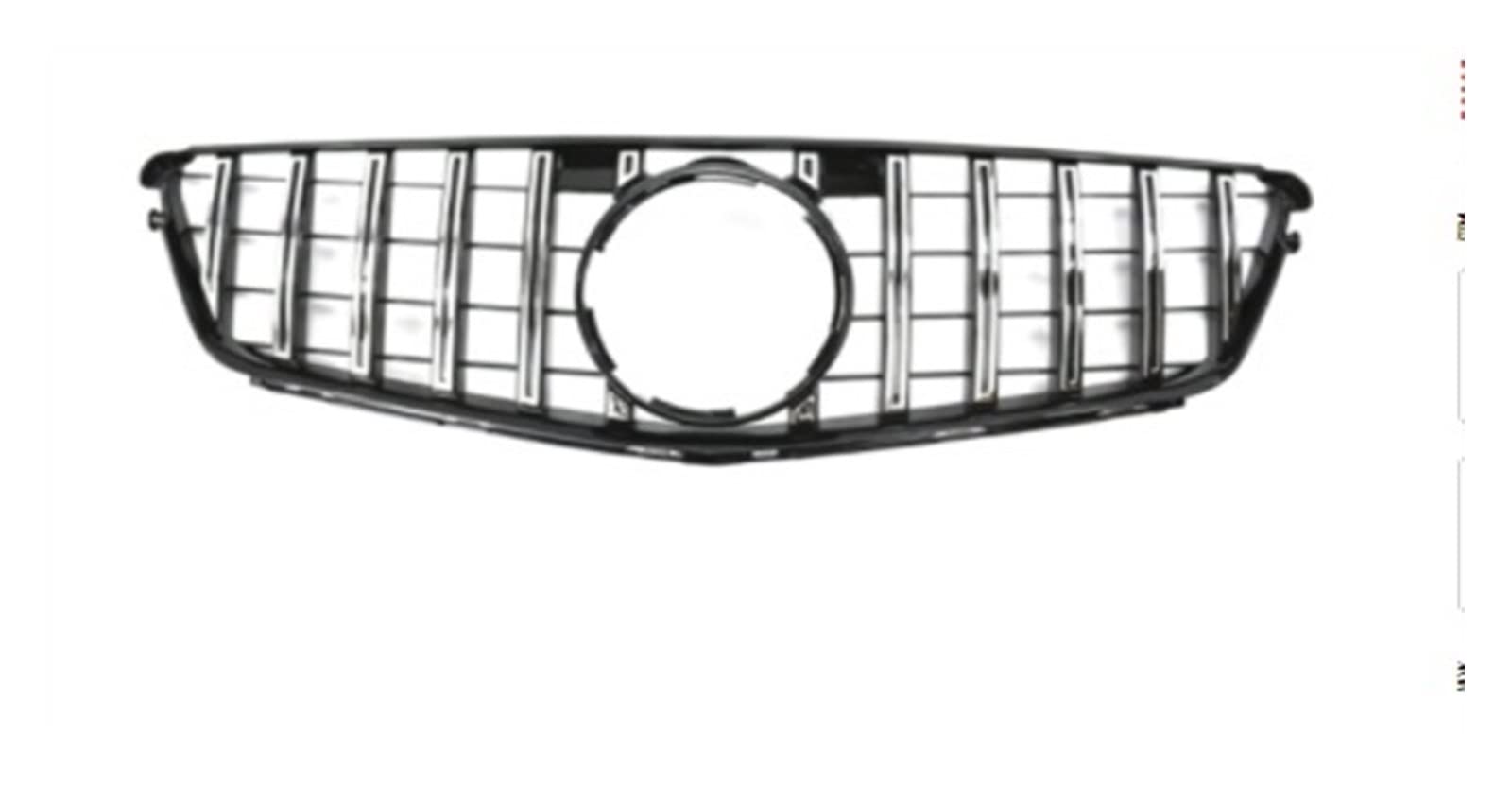 Front Kühlergrille Auto Frontgrill Für C-Klasse W204 C63 1-Fin Frontgrill Racing Grills 2008-2014 2009 2010 2011 2012 2013 C300 C350 C180 C200(Chrome Silver) von AJHJET