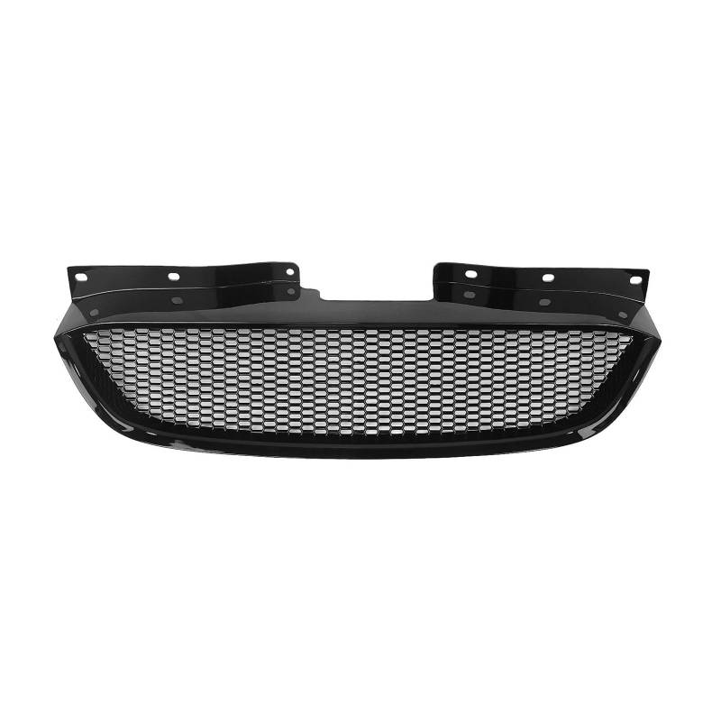 Front Kühlergrille Auto Frontgrill Für Hyundai Für Genesis Für Coupe 2008–12 Waben-Stil Obere Stoßstangenhaube Netz-Frontgrill Kohlefaser-Look/Glanz/Mattschwarz(Glossy Black) von AJHJET