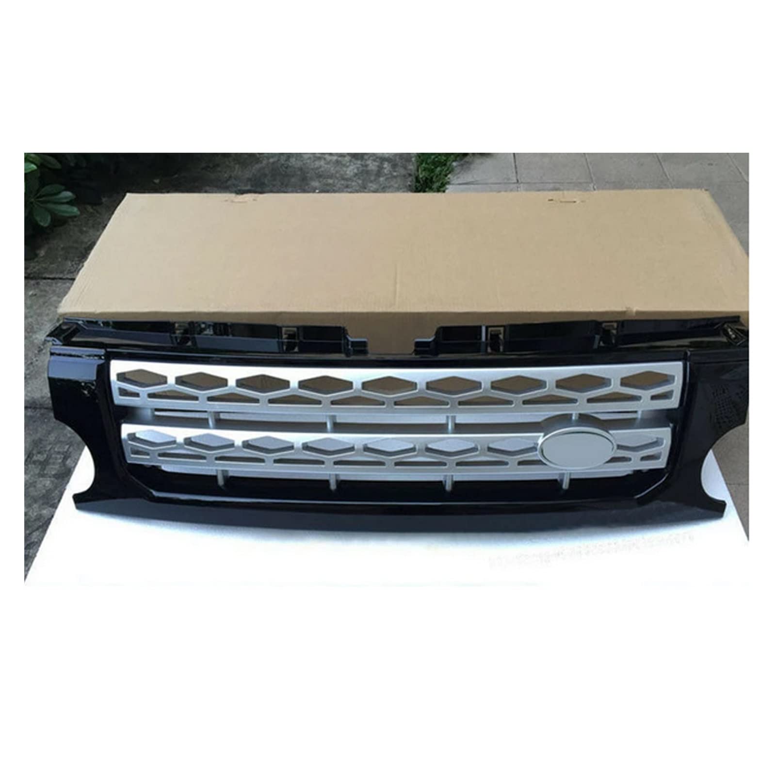 Front Kühlergrille Auto Frontgrill Für Land Für Rover Für Discovery 4 LR4 2010 2011 2012 2013 L319 Frontstoßstangengrill Mittelteil Styling Oberer Grill Auto Frontgrill(Silber) von AJHJET