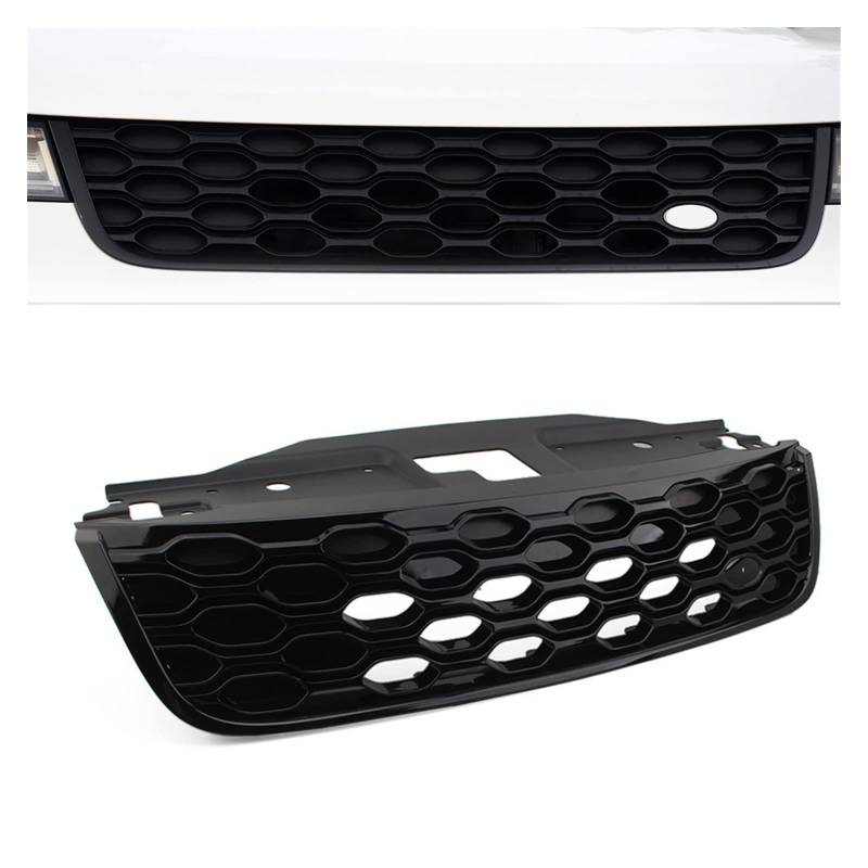 Front Kühlergrille Auto Frontgrill Für Land Für Rover Für Discovery 5 2017 2018 2019 2020 2021 Auto Frontstoßstange Grill Lufteinlass Kühlergrill(Glossy Black) von AJHJET