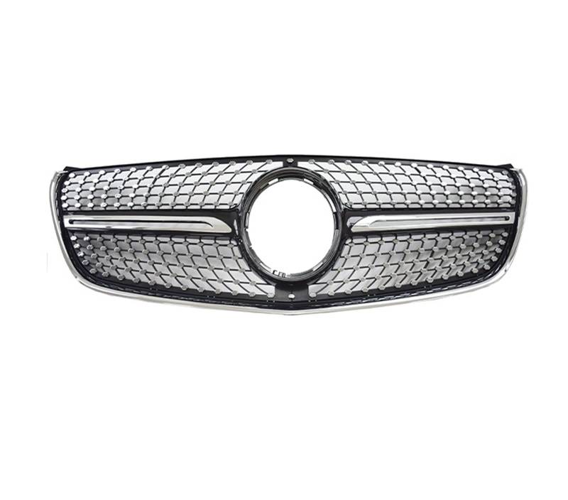 Front Kühlergrille Auto Frontgrill Für V-Class W447 2015 2016 2017 2018 2019 Schwarz Chrom Diamant GT Kühlergrill Für V260 V250 Front Stoßstange Racing Grid(D Black no Camera) von AJHJET