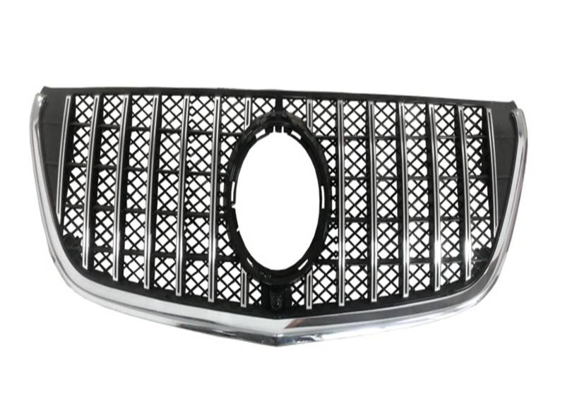 Front Kühlergrille Auto Frontgrill Für V-Class W447 2015 2016 2017 2018 2019 Schwarz Chrom Diamant GT Kühlergrill Für V260 V250 Front Stoßstange Racing Grid(G Silver) von AJHJET