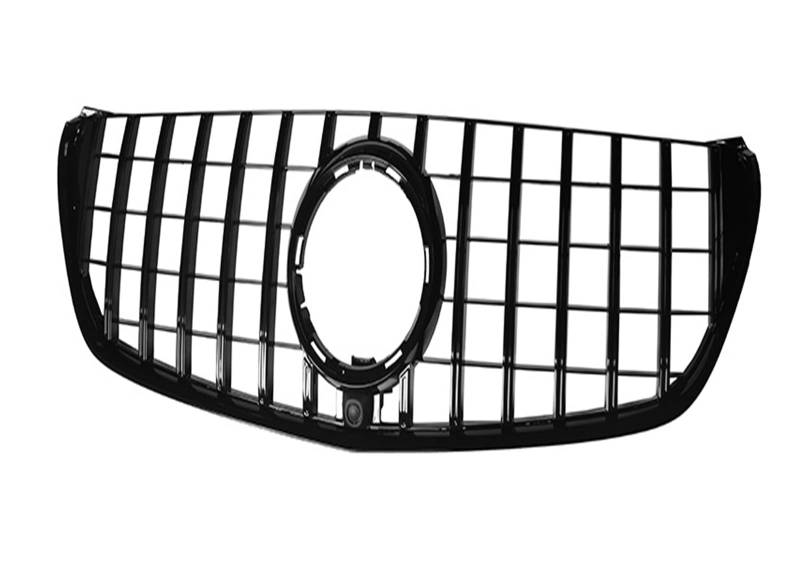 Front Kühlergrille Auto Frontgrill Für V-Class W447 2015 2016 2017 2018 2019 Schwarz Chrom Diamant GT Kühlergrill Für V260 V250 Front Stoßstange Racing Grid(Schwarz) von AJHJET