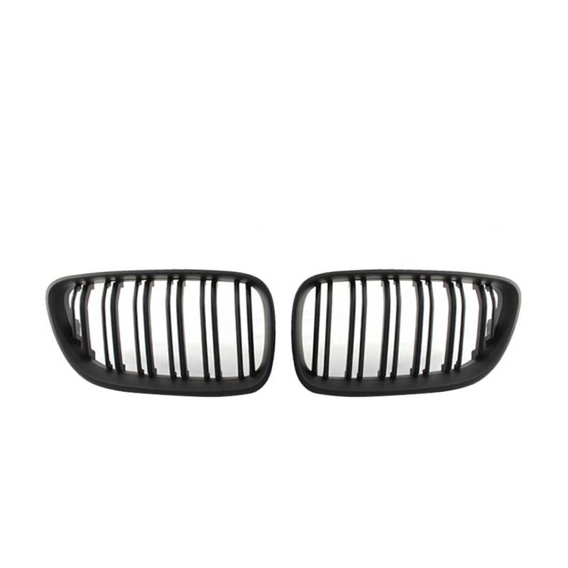 Front Kühlergrille Auto Frontgrill Glanz Matt Schwarz Front Stoßstange Grille Dual Linien Grills Für 2 Serie F22 F23 F87 M2 Niere Grill Racing Grille(Matt-schwarz) von AJHJET