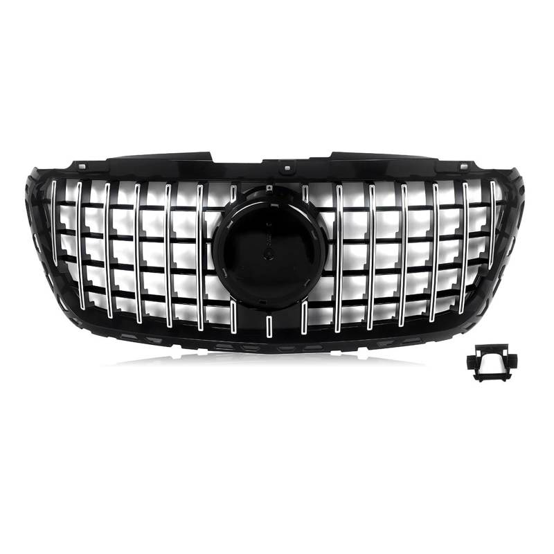 Front Kühlergrille Auto Frontgrill Kühlergrill Chrom Schwarz GT Stil Für Benz Für Sprinter W907 W910 2018-2019 2020 2021 2022 2023 von AJHJET