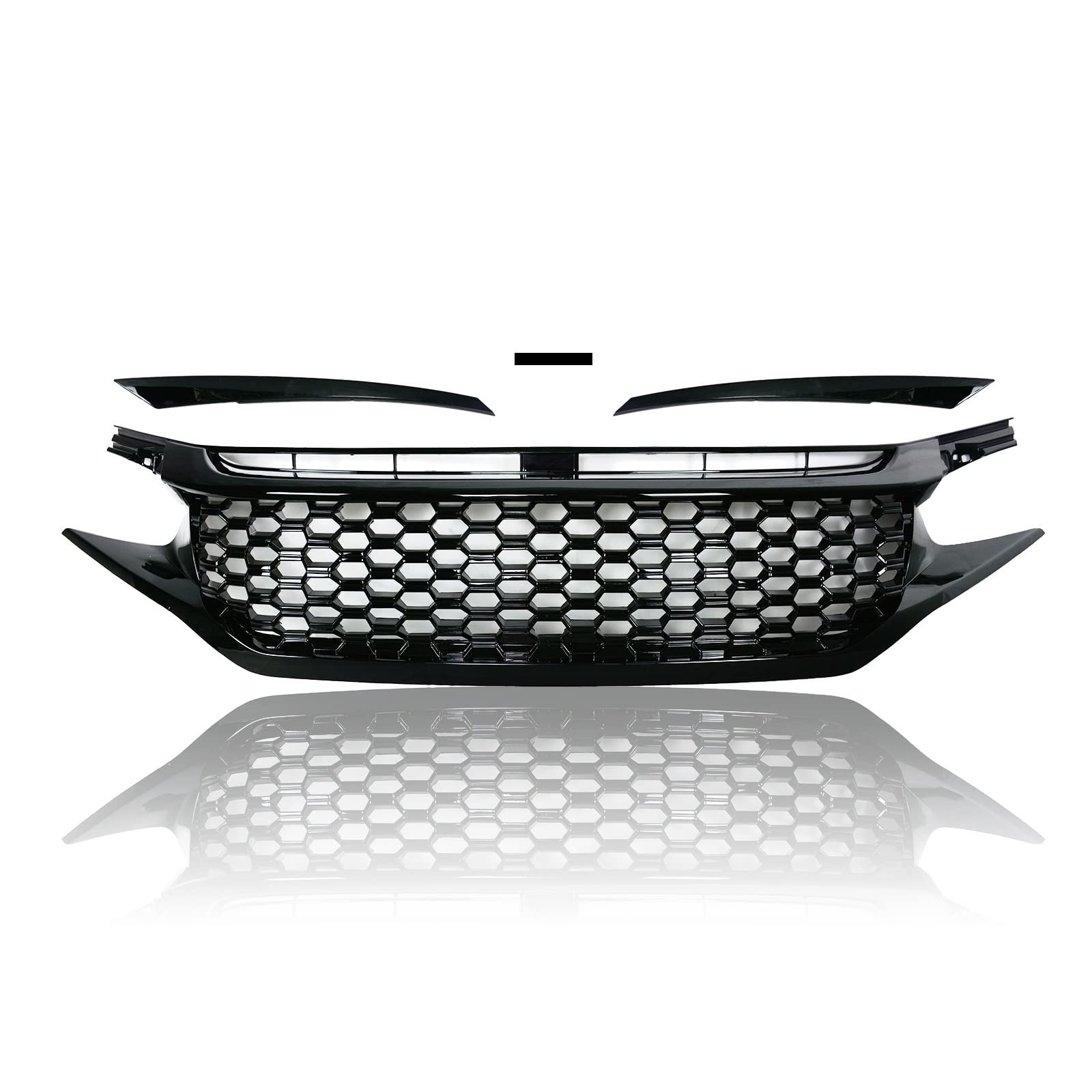 Front Kühlergrille Auto Frontgrill Kühlergrill Für Civic 10. Generation 2016 2017 2018 2019 Frontstoßstange Mesh Racing Grill Grills Grille Für Zierleisten Modifiziert von AJHJET