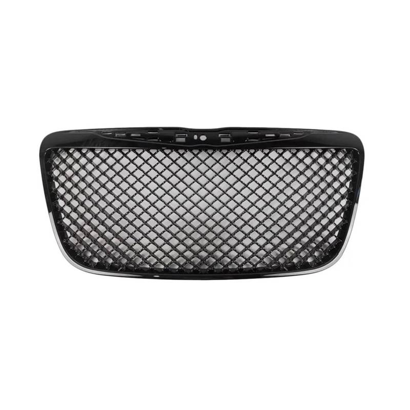 Front Kühlergrille Auto Frontgrill Mesh Style Auto Frontstoßstangengrill Front Upper Mesh Grill Grille Racing Grills Für Chrysler 300 300C 2011 2012 2013 2014 Schwarz Glänzend von AJHJET