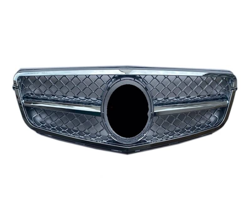 Front Kühlergrille Auto Frontgrill Rennwagen-Frontgrill Für Benz C-Klasse W204 C180 C200 C300 C350 2008 2009 2010 2011 2012 2013 2014 Für AMG C63-Stil(Silber) von AJHJET