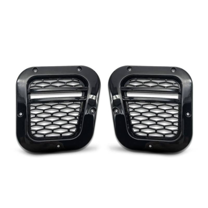 Front Kühlergrille Auto Frontgrill Schwarz 2X Für Land Für Rover Für Verteidigen Teile Seite Vent Grille Tuning Air Side Vents Grille Auto Auto Teile von AJHJET