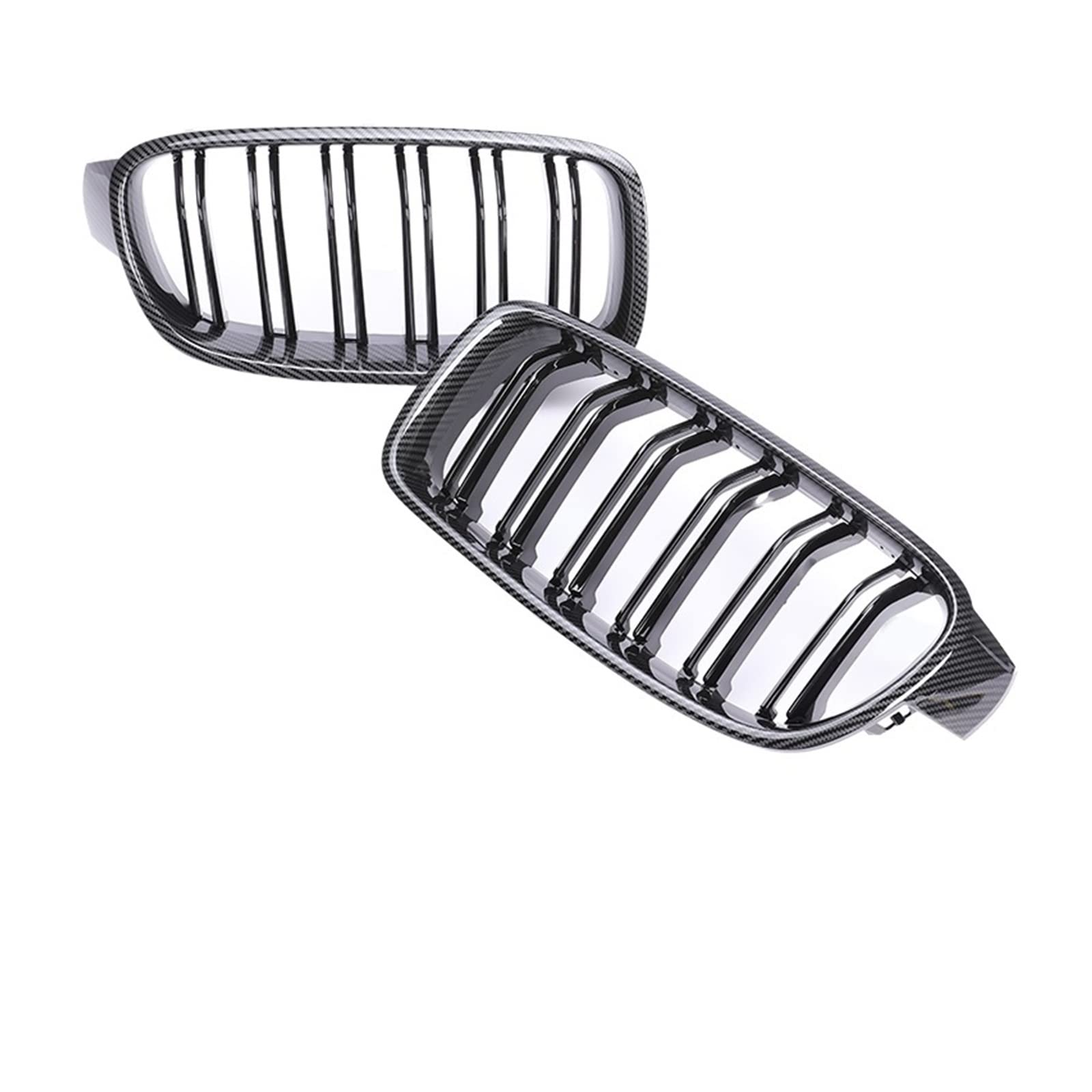 Front Kühlergrille Auto Frontgrill Sport Unterer Grill Frontgitter Nieren M3 Grill Für 3er F30 F31 F35 2012 2013 2014 2015 2016 2017 2018 Zierleisten In Schwarz Glänzend(Dual Carbon Fiber) von AJHJET