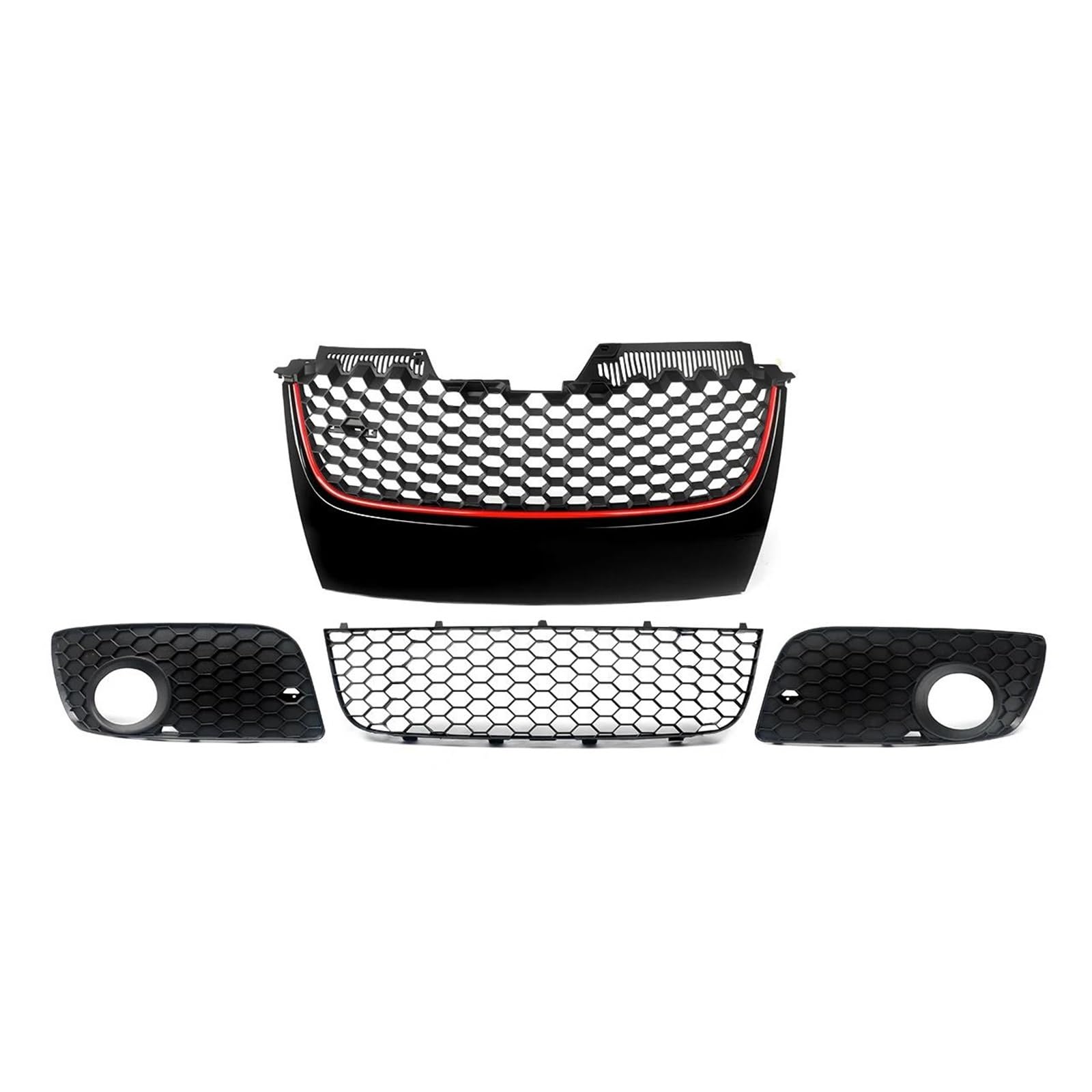 Front Kühlergrille Auto Frontgrill Vorne Wabengrill-Set Für VW Für Golf MK5 Für Jetta Für GLI Für GTI 2006-2007 2008 2009 von AJHJET